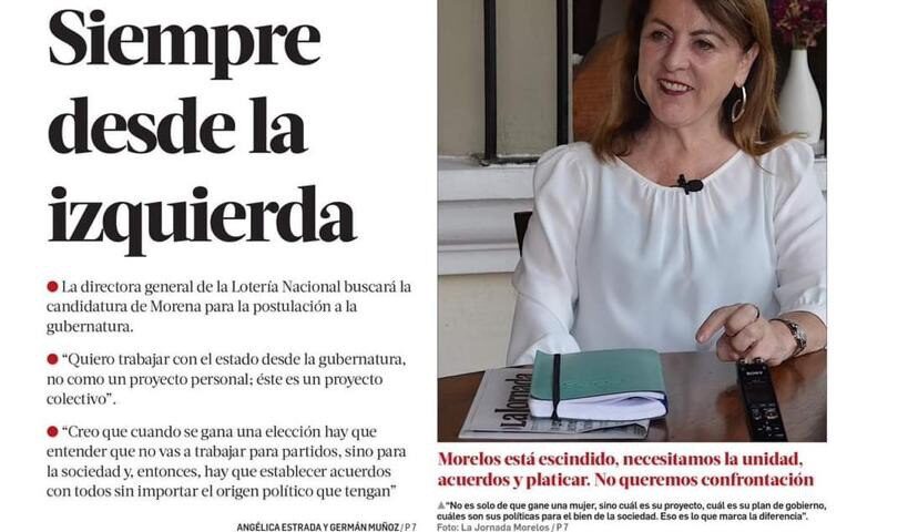 Entrevista a Margarita González Saravia en La Jornada Morelos