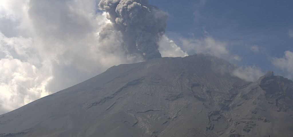 Actualización del monitoreo al volcán Popocatépetl