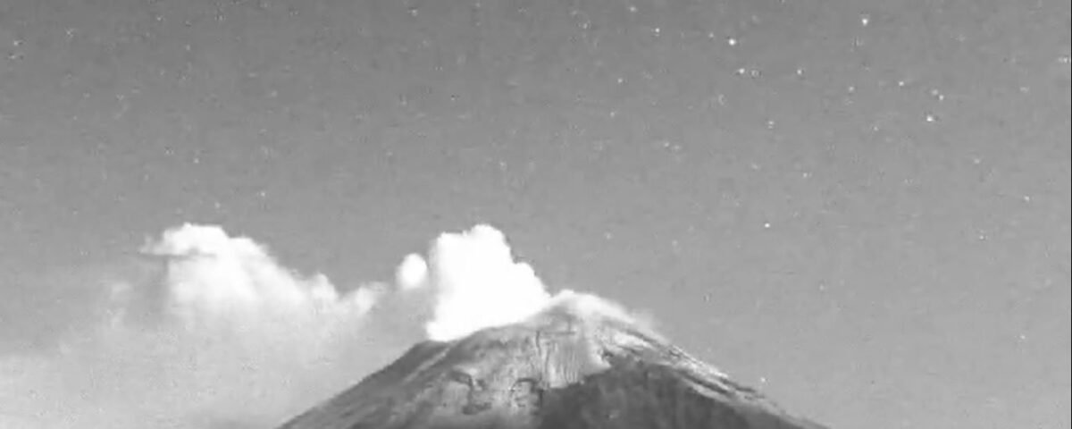 El Popocatépetl emite nueve exhalaciones con mil 425 minutos